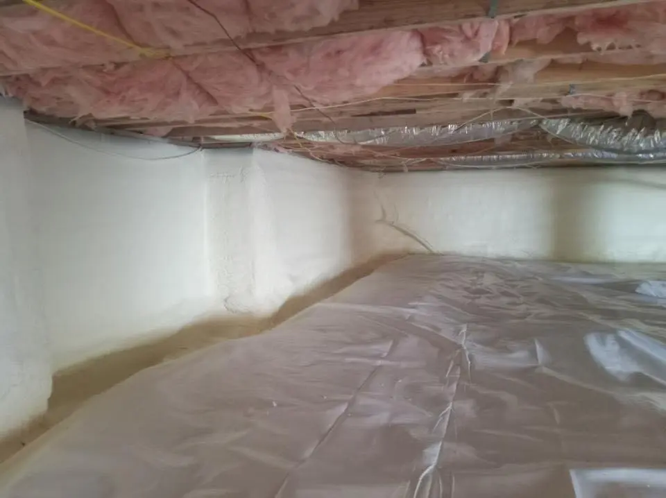 Crawl space encapsulation with closed-cell spray foam for Attic Insulation in Makaha